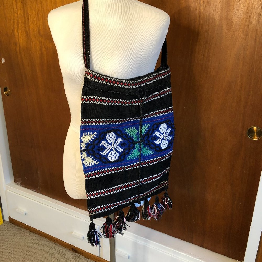 Vintage Boho Tapestry Crossbody bag with tassels